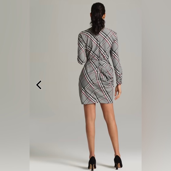 NWT Emmalee Plaid V-Neck Dress - Picture 3 of 5